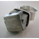 Pyrites CUBE in sterling silver - cool 60ies!! 