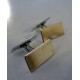 Alton Cufflinks: Elegant Sterling Silver Gold Wash Top