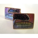 Modernist Amerian Engstrom Enamel Studio Cufflinks