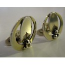 Art Deco Funkie Style Cufflinks with gold patina