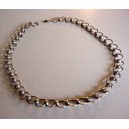 Italian silver collier - rounded 30ies