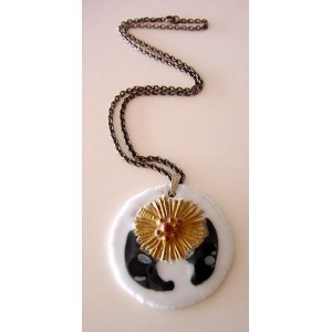 SOLD - Royal Copenhagen Nils Thorsson Porcelain Pendant + Chain