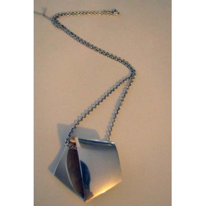 SOLD - Georg Jensen Smooth + Geometric Necklace + Pendant