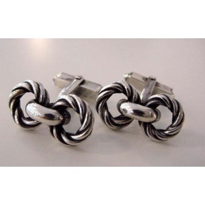 - SOLD - German Classic Cufflinks: cord loops 