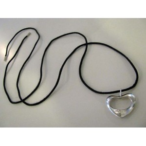 Georg Jensen Henning Koppel sterling silver HEART + black cord