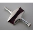 D-A BSO SILVER BIRD Pin in Purple + solid sterling silver