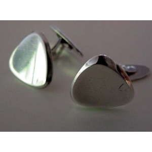 Organic massive+soft Silver Cufflinks