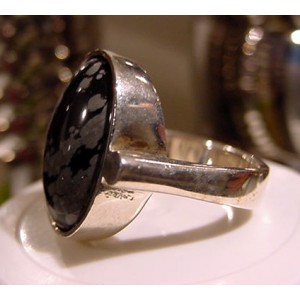 SOLD - Kirsten Fjord Cool Polished Snowflake Obsidian