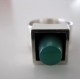 Hans Hansen outstanding green chalcedony in silver square