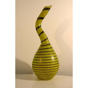 - SOLD - Ulrica Hydman-Vallien - snake glass vase unique BEAUTY