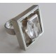 Bent Hallberg Sweden: Rock Crystal in Silver Square!