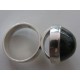 Brd. B: Moss Agate Cabochon in solid sterling silver bezel - fine ring