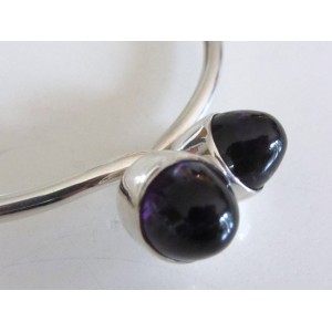 SOLD - Bent K [Bent og Anni Knudsen] neck ring with amethysts