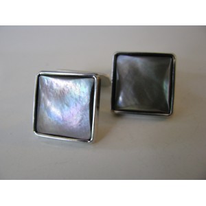 Christian Veilskov MOP+Silver Cufflinks - 1960s Squares 