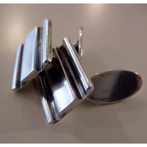-SOLD - Carl Cohr - strictly clear cufflinks