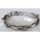 Elegant Danish "Jugend" bracelet: floral pattern!