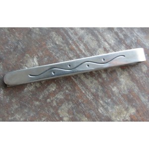 Hans Hansen Tie Bar Silver With Modern Engraving