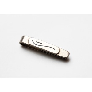 Hans Hansen Tie Bar Small Silver Sterling With Modern Engraving
