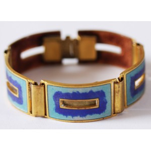 SOLD - Beautiful Cloisonné Enamel Bracelet "Deep Sea" Scholz + Lammel