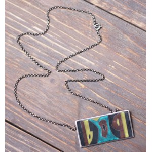 Modernist Enamel Necklace 1960s Germany