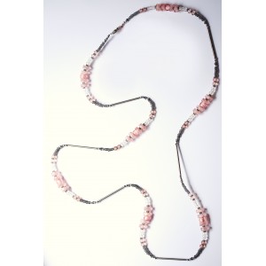 Langani Charleston Necklace with glas beads + metal