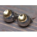 Enchanting D'Argent Jewellery Floral Ear Clips with Silver Sphere