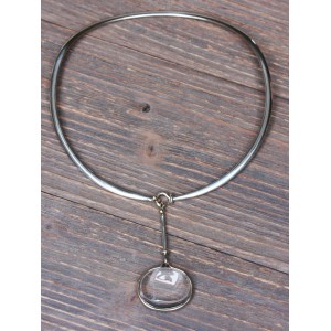 SOLD - Georg Jensen TORUN Collar with Hanger COMBI silver rock crystal