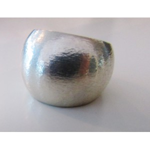 SOLD - Statement Ring Hand-Hammered Sterling Silver by Regitze Overgaard Denmark 