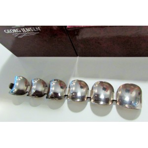 SOLD - No. 210 Modernist Sterling silver Bracelet - Georg Jensen by Steffen Andersen 