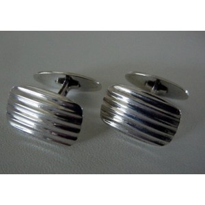 - SOLD - Cufflinks Bernhard Hertz Relief Stripes