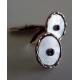 Goldtone - MOP - Saphire: fine pair of early Cufflinks! 