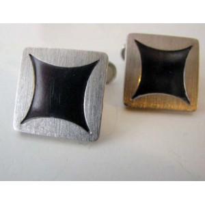 Hans Hansen Squares: Silver + Black Cufflinks!