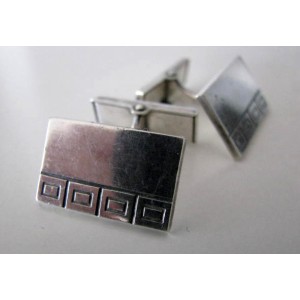 Kultaseppa Salovaara Ky: Finnish strict mod cufflinks silver