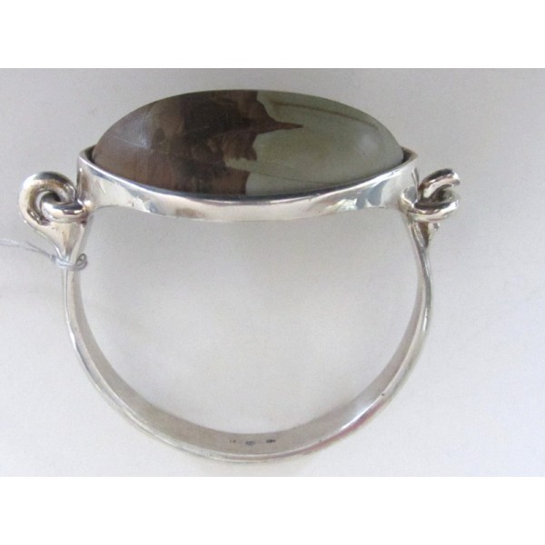  SOLD Wonderful sterling silver arm clasp with huge agate allmodern.de